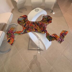 Colorful Abstract Print Dress Short Rap shirt Very Hot ❤️❤️